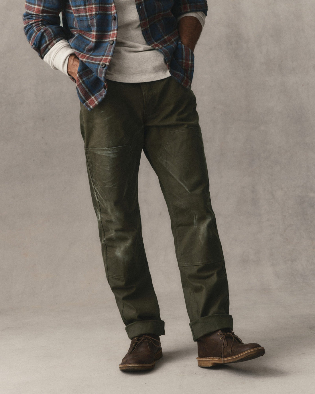 The Good Acre Chore Pant in Olive Canvas