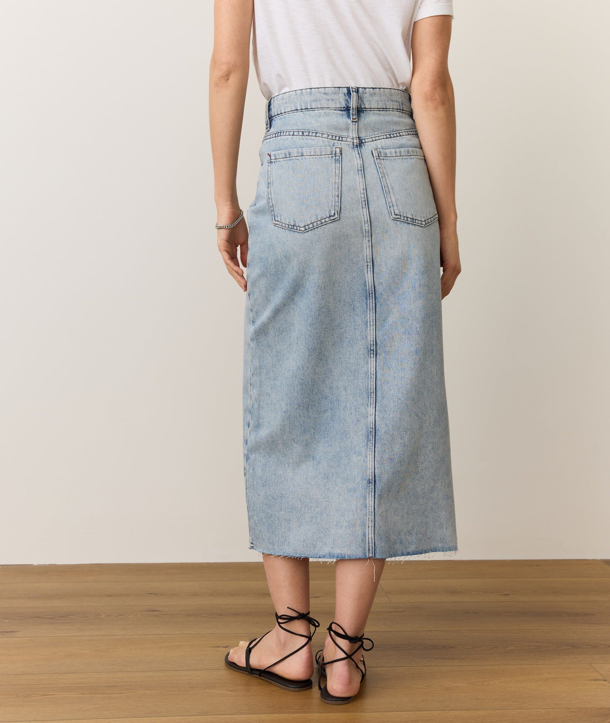 Fawn Denim Midi Skirt