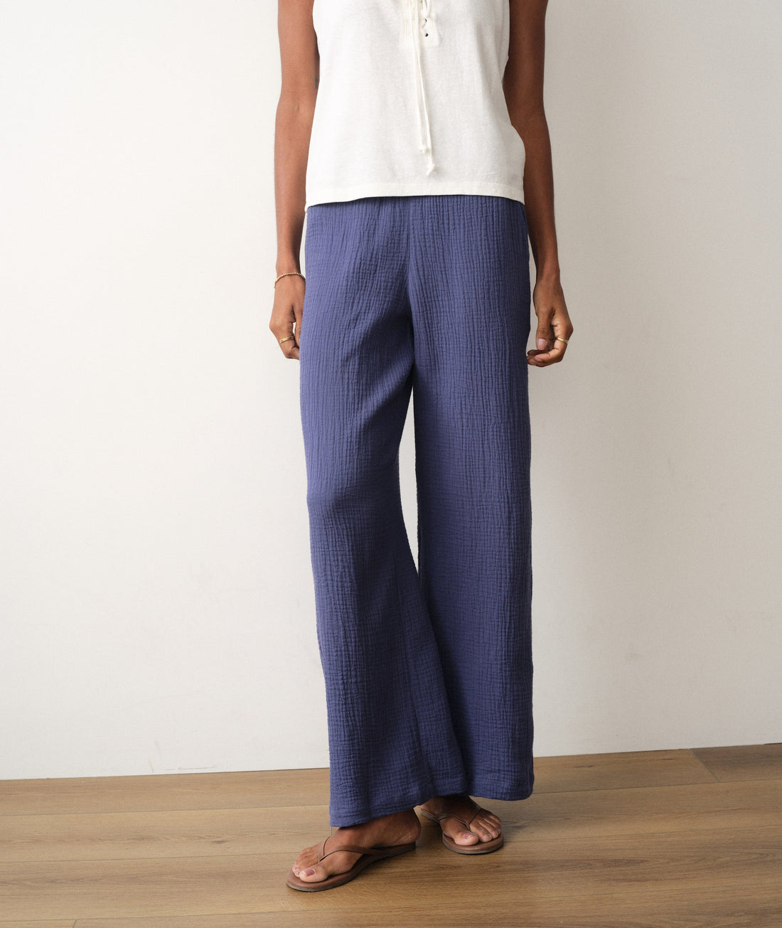 Isla Double Cloth Wide Leg Pant