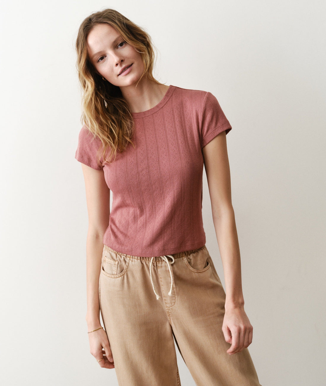 Lexi Pointelle Tee