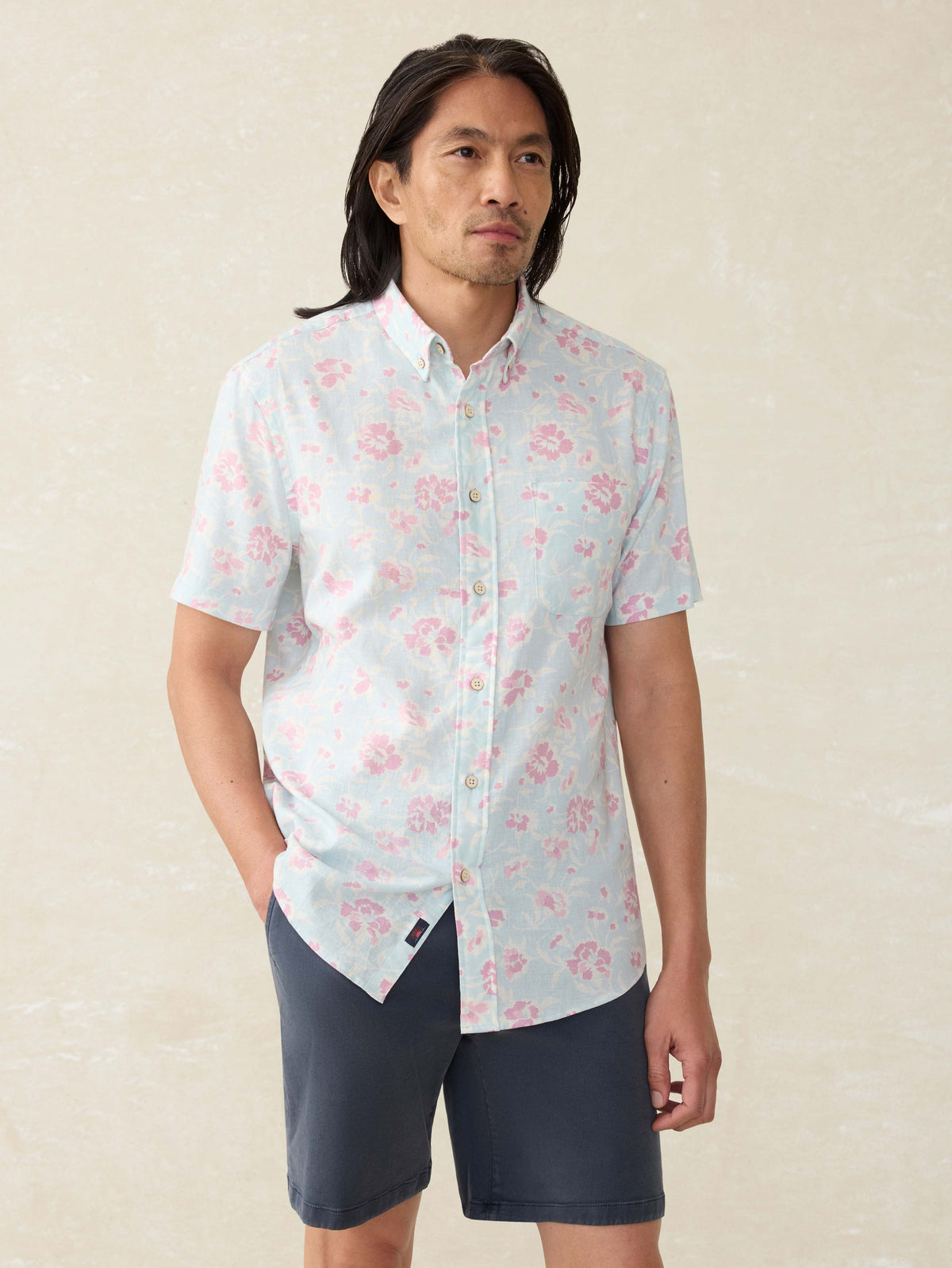 Short-Sleeve Breeze Shirt - Clear Waters Blossom