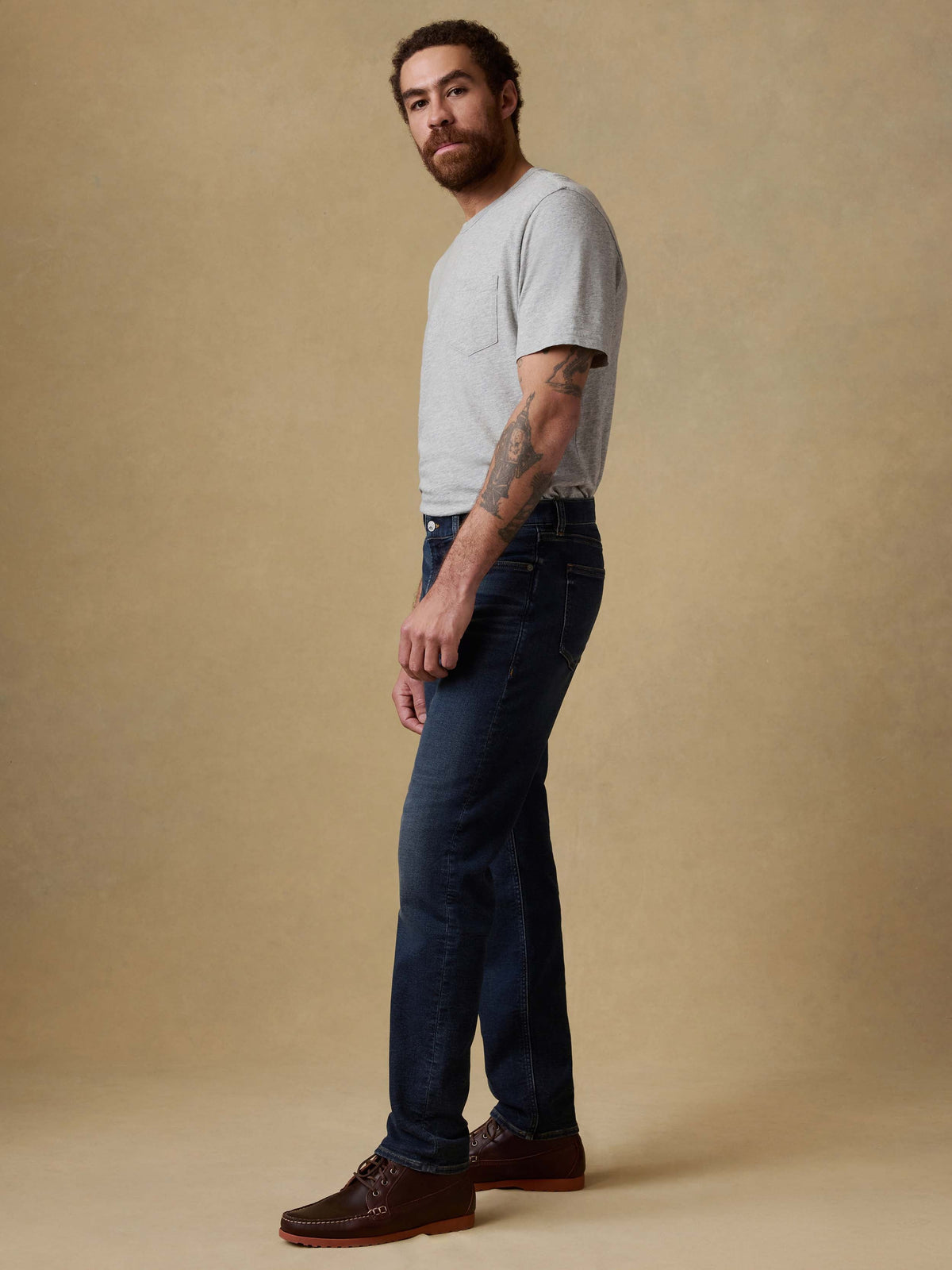 Stretch Terry Indigo 5-Pocket Pant - Belmar Coast Wash
