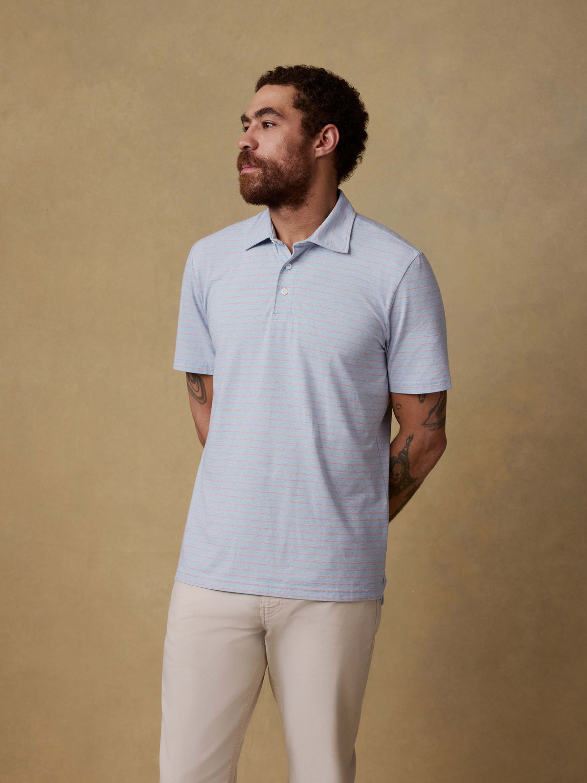 Short-Sleeve Movement Polo - Vista View Stripe