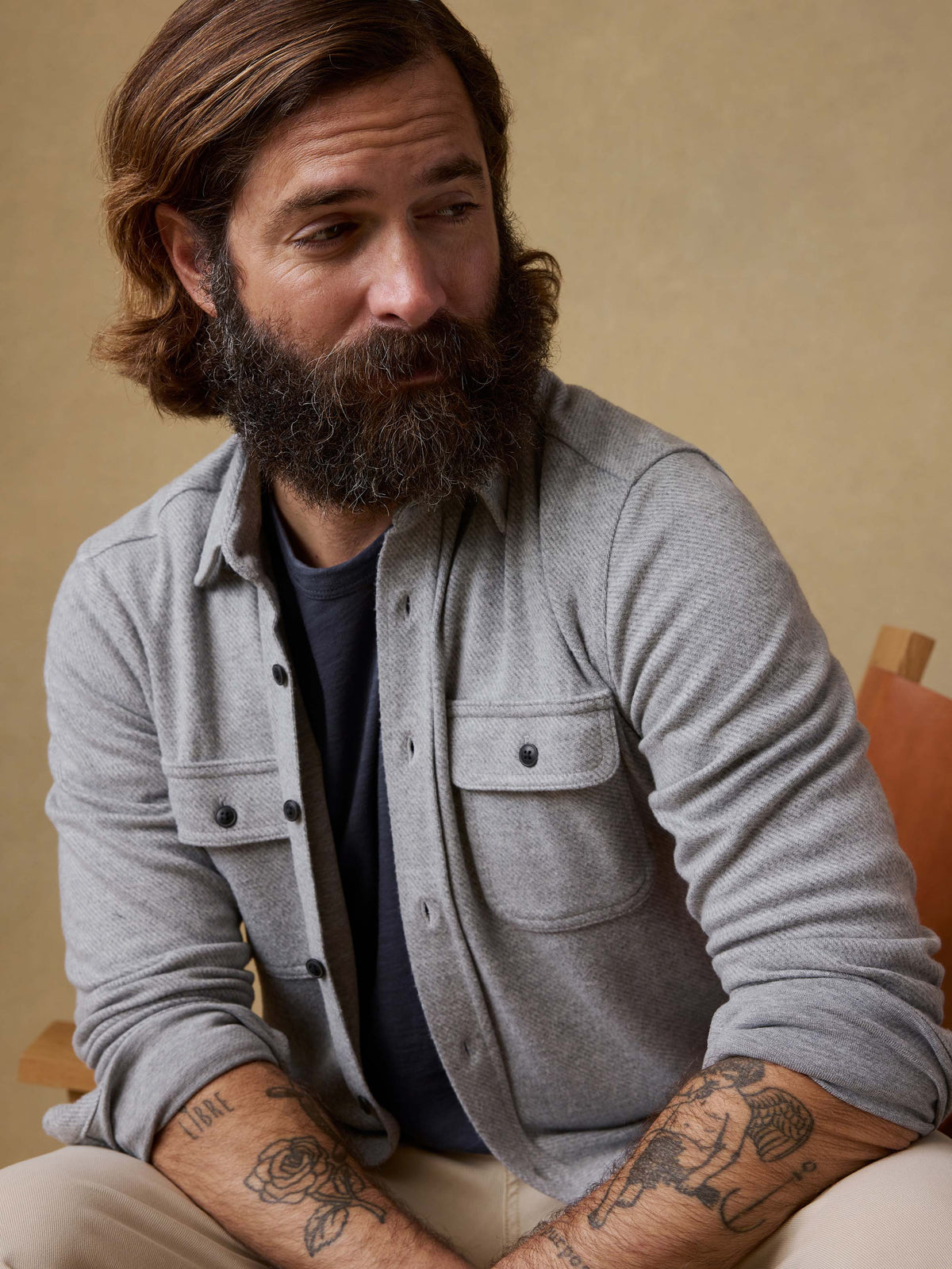 Legend Sweater Shirt - Fossil Grey Twill