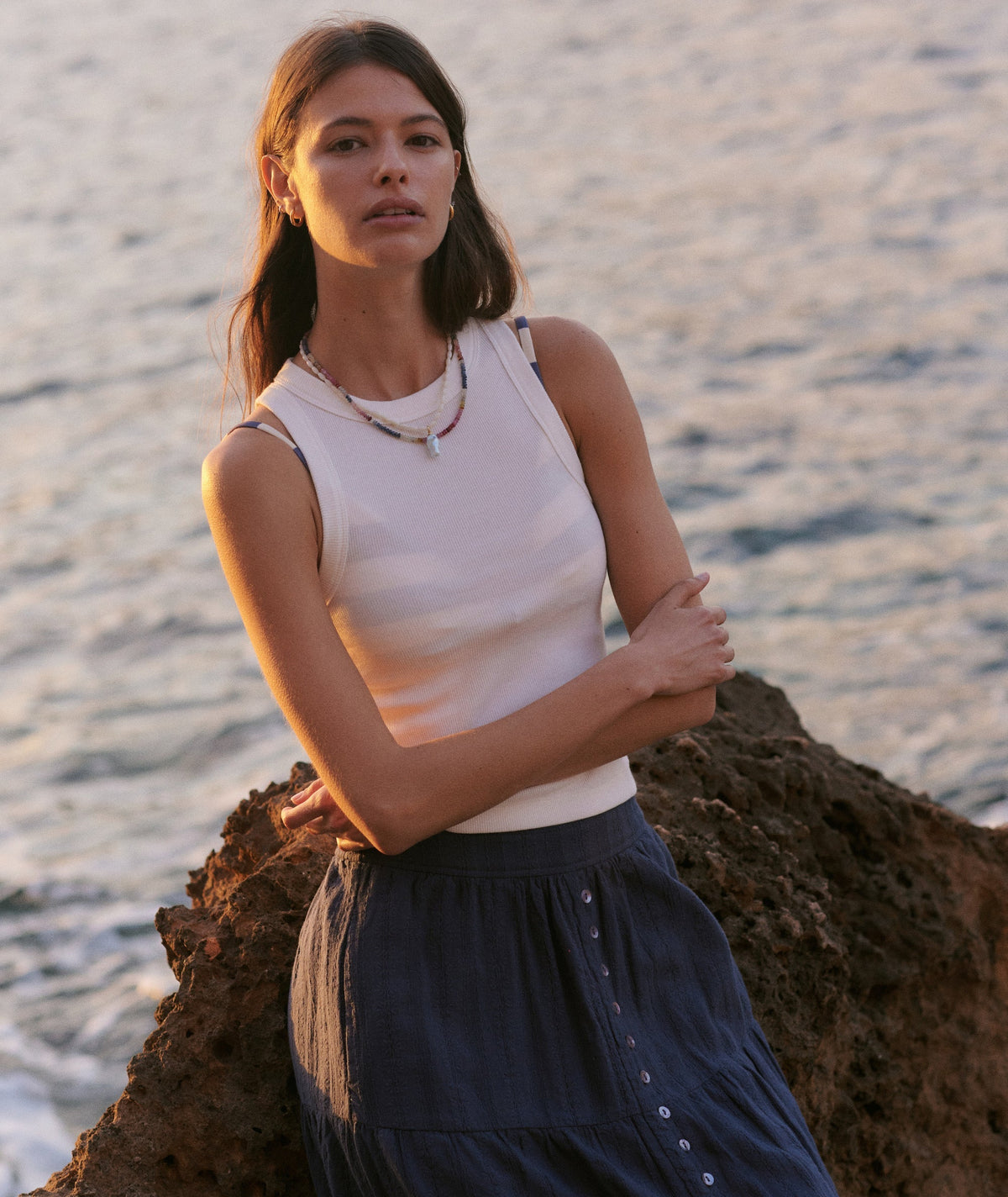 Lexi Rib High Neck Tank