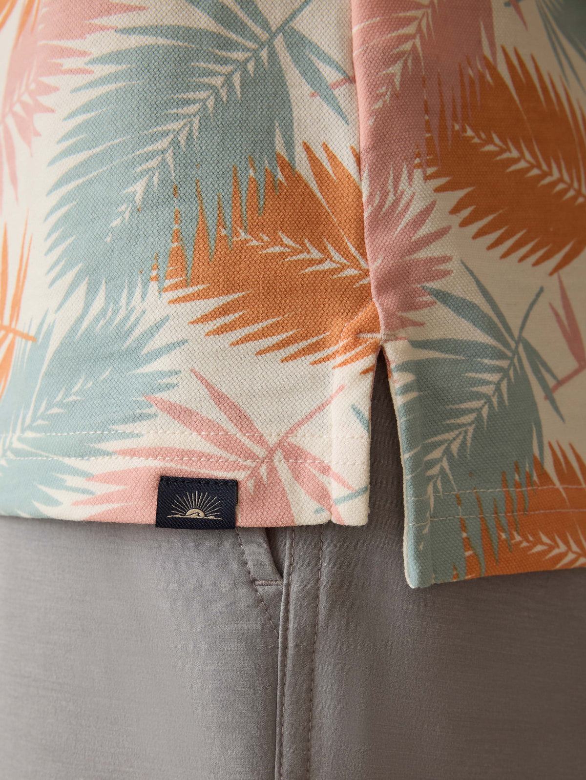 Short-Sleeve Movement Pique Polo - Ivory Paradise Palm