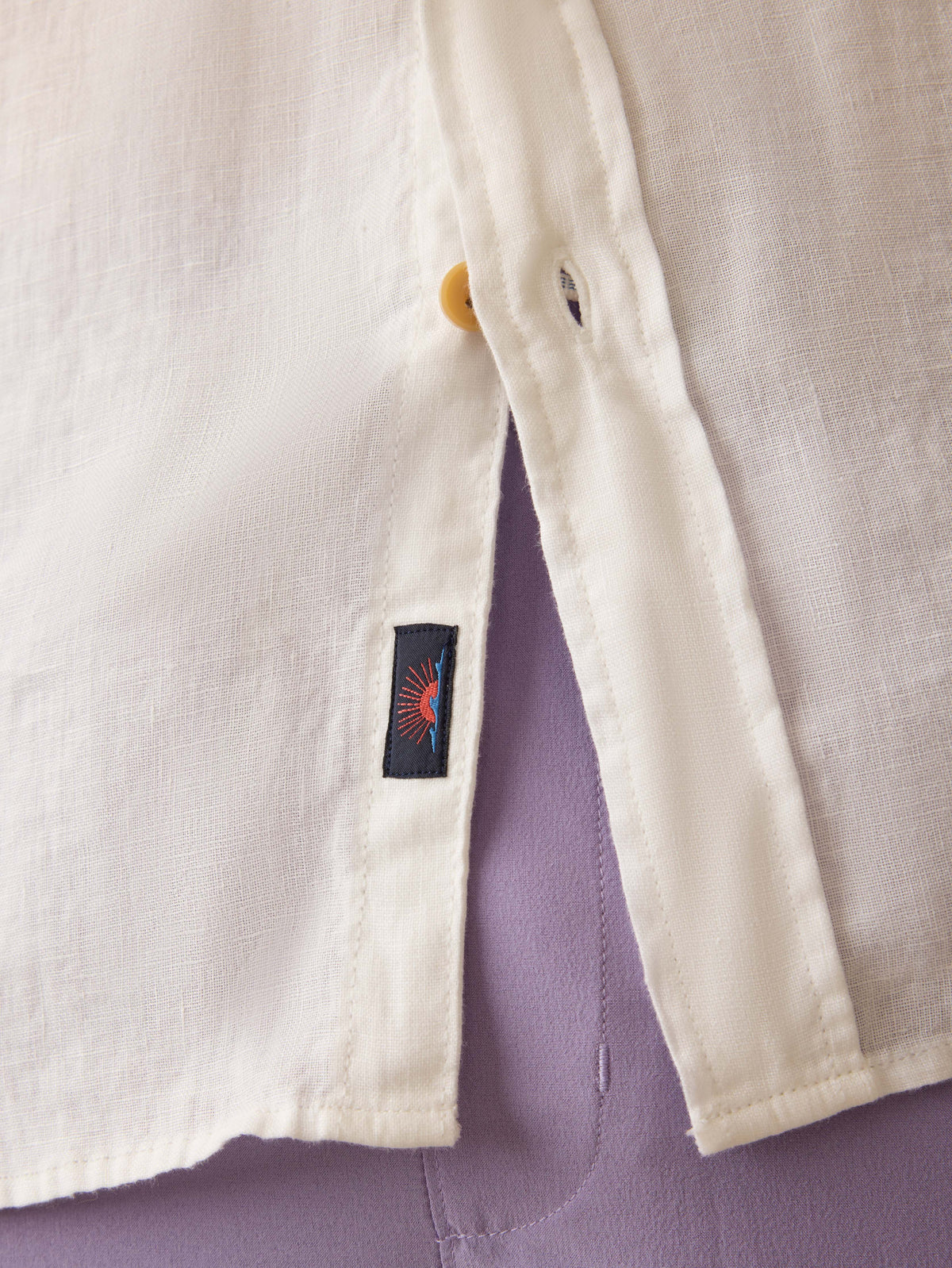 Irish Linen Safari Shirt - White