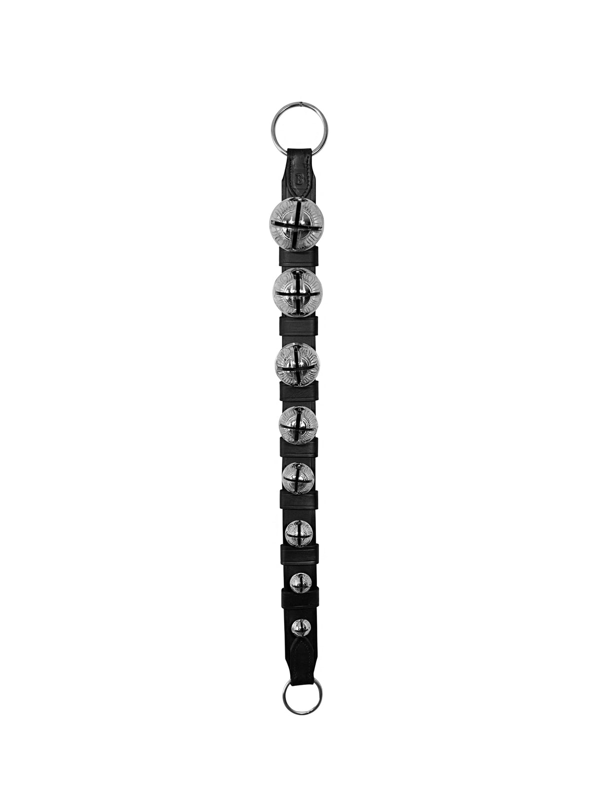 Heirloom Sleigh Bells with Black Leather Straps