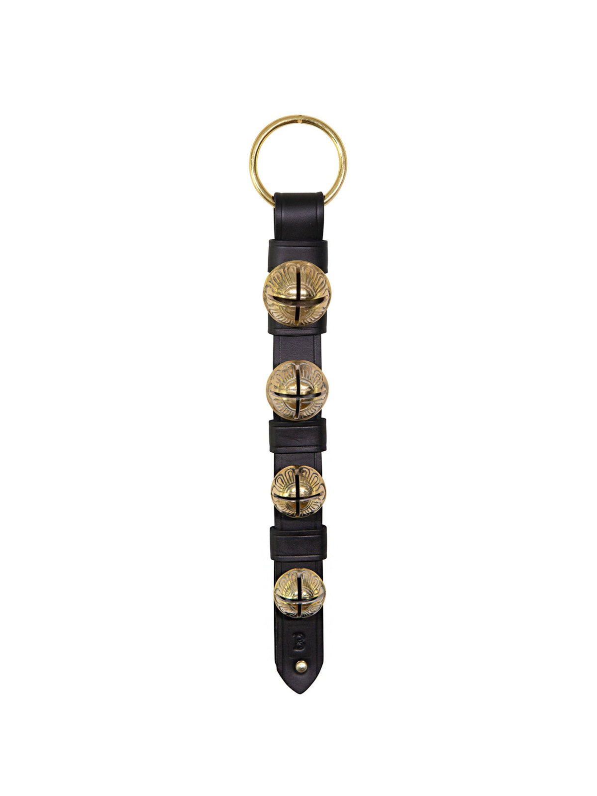 Heirloom Sleigh Bells with Black Leather Straps