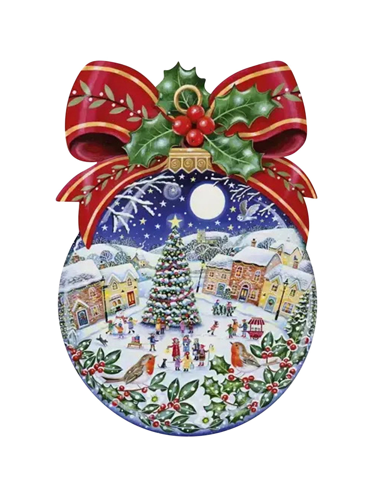 Snowy Night Bauble Puzzle Cracker
