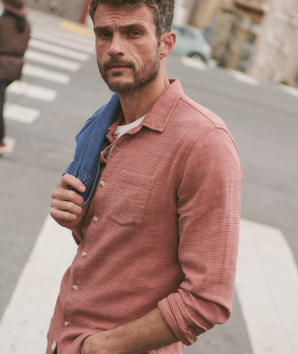 Stretch Selvage Long Sleeve Shirt
