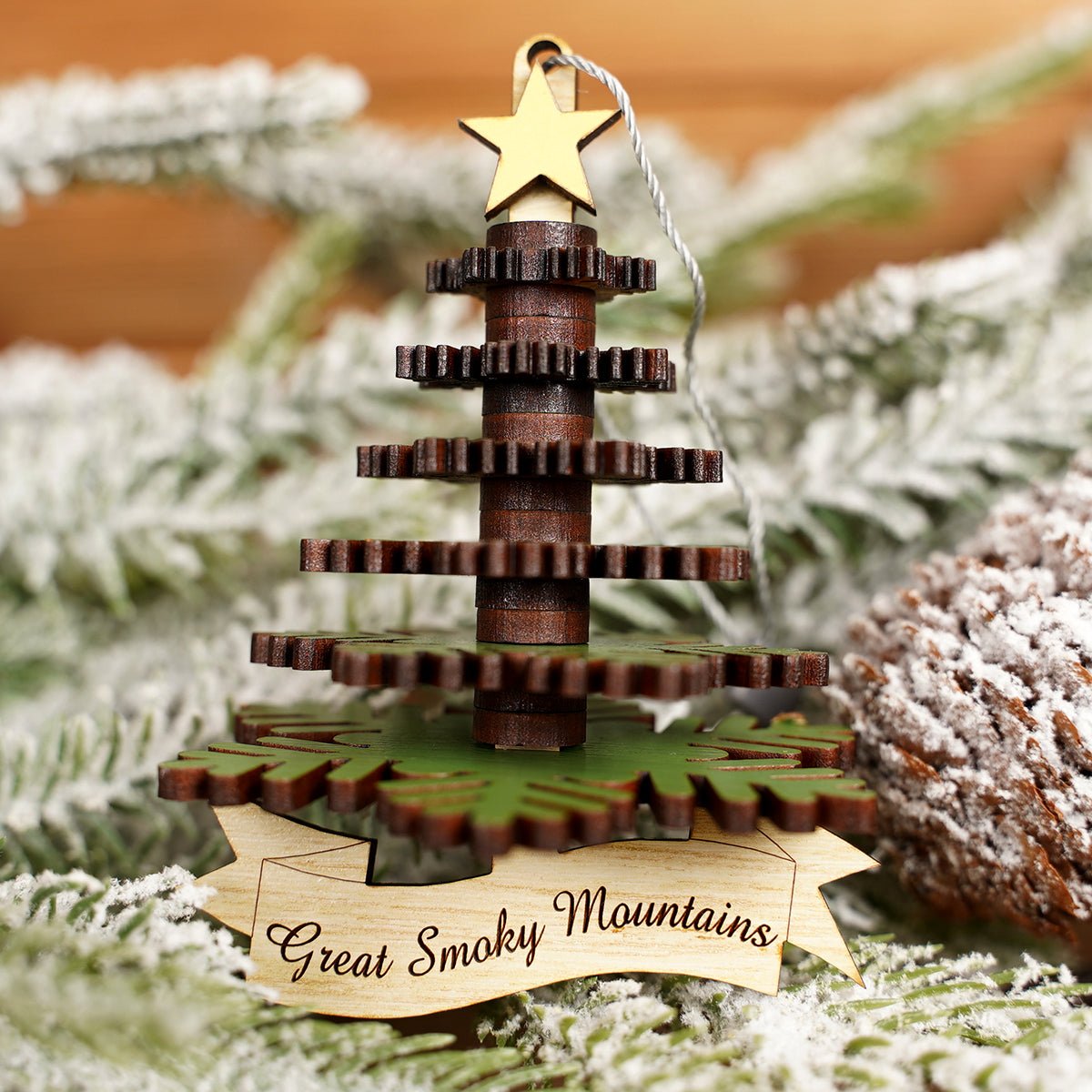 GSM Green Tree With Star Ornament