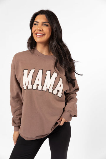 Mama Block Mocha Graphic Sweatshirt