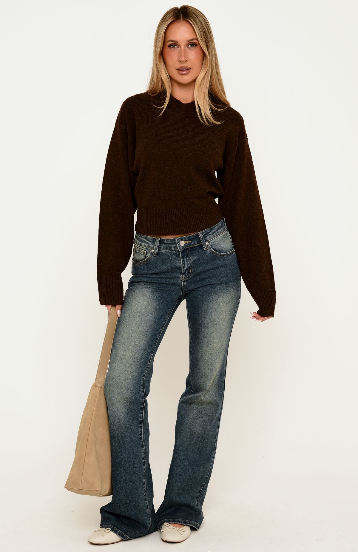 Oksana Knit Sweater Chocolate