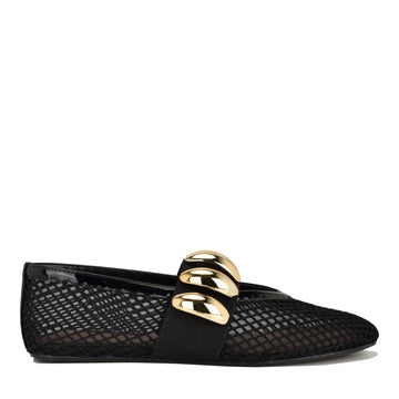 Dorra Mesh Mary Jane Ballet Flats