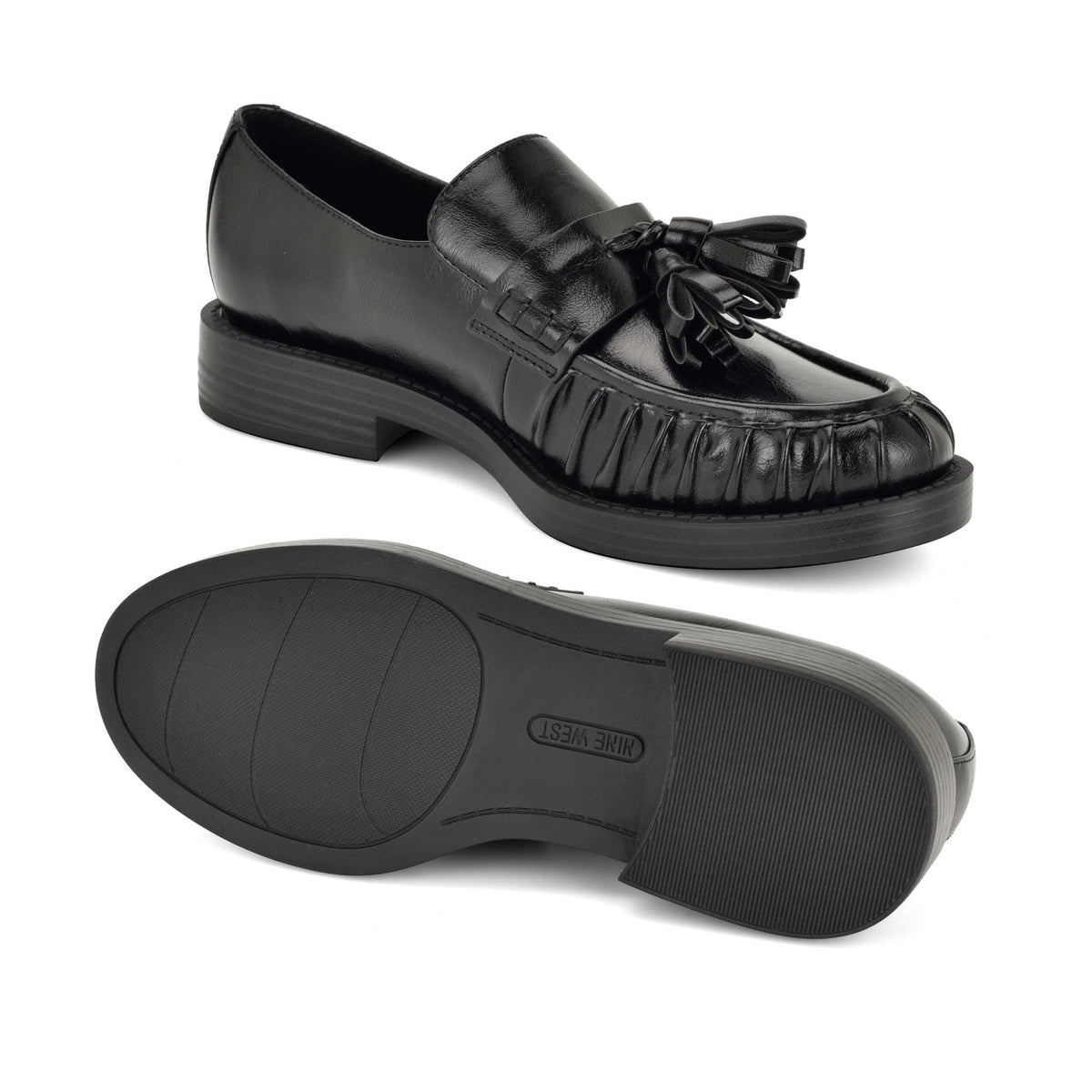 Gersen Ruched Tassle Loafers
