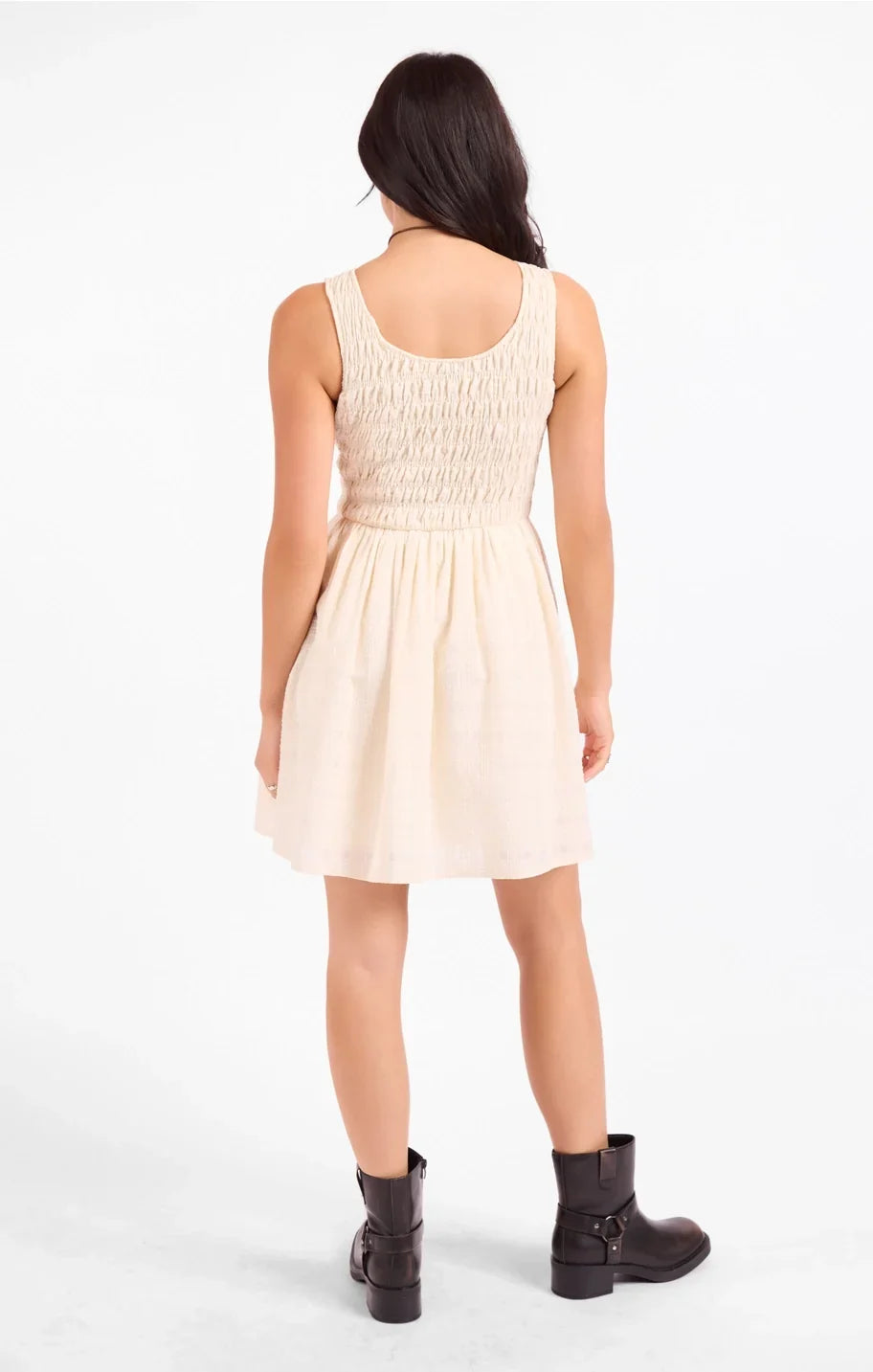 SOLACE SMOCKED MINI DRESS