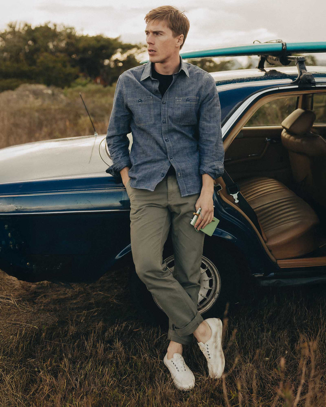 The Straight Foundation Pant in Organic Smoked Olive