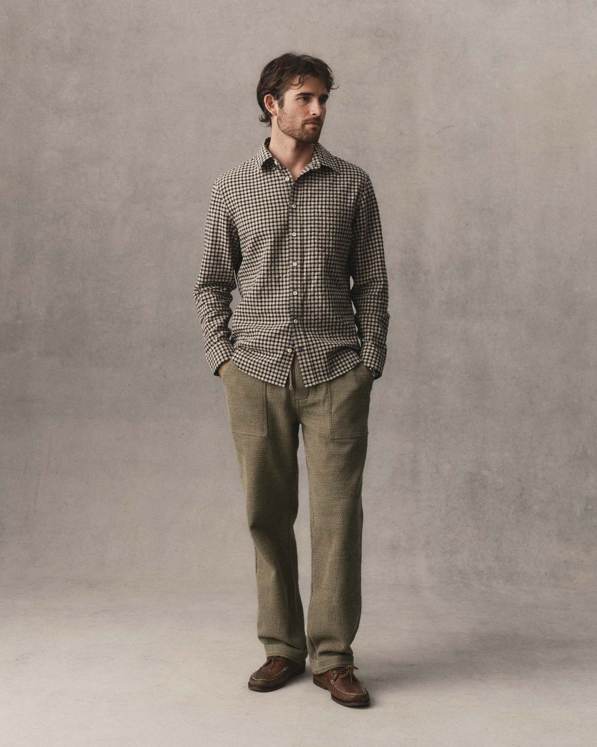 The Breakwater Pant in Cypress Sashiko