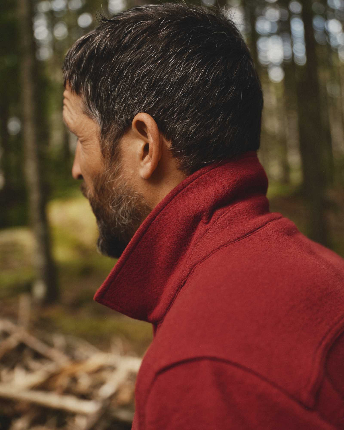 The Kenne Shirt Jacket in Canyon Cotton Wool Crepe