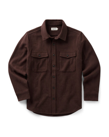 The Maritime Shirt Jacket in Burgundy Moleskin Twill