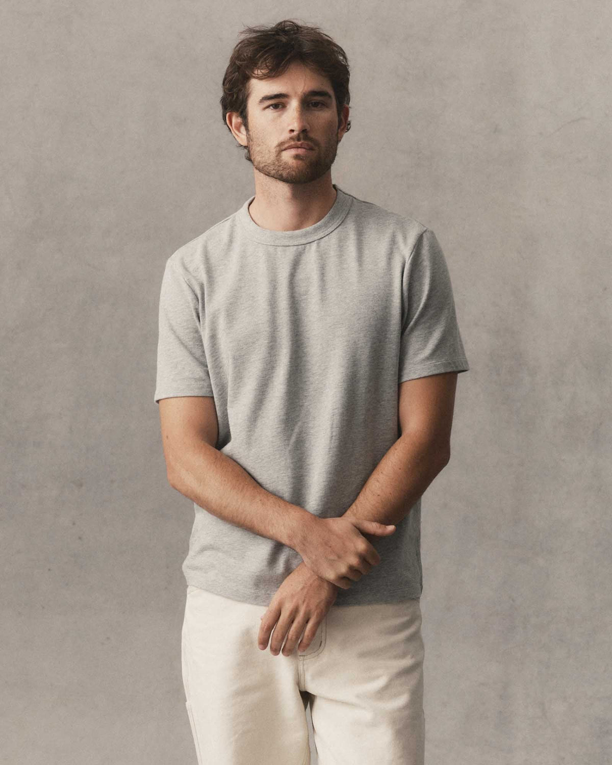 The Organic Cotton Shop Tee in Heather Grey