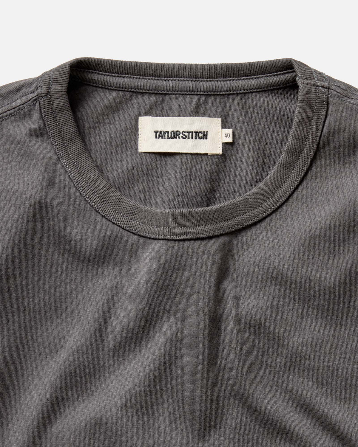 The Organic Cotton Long Sleeve Tee in Faded Black