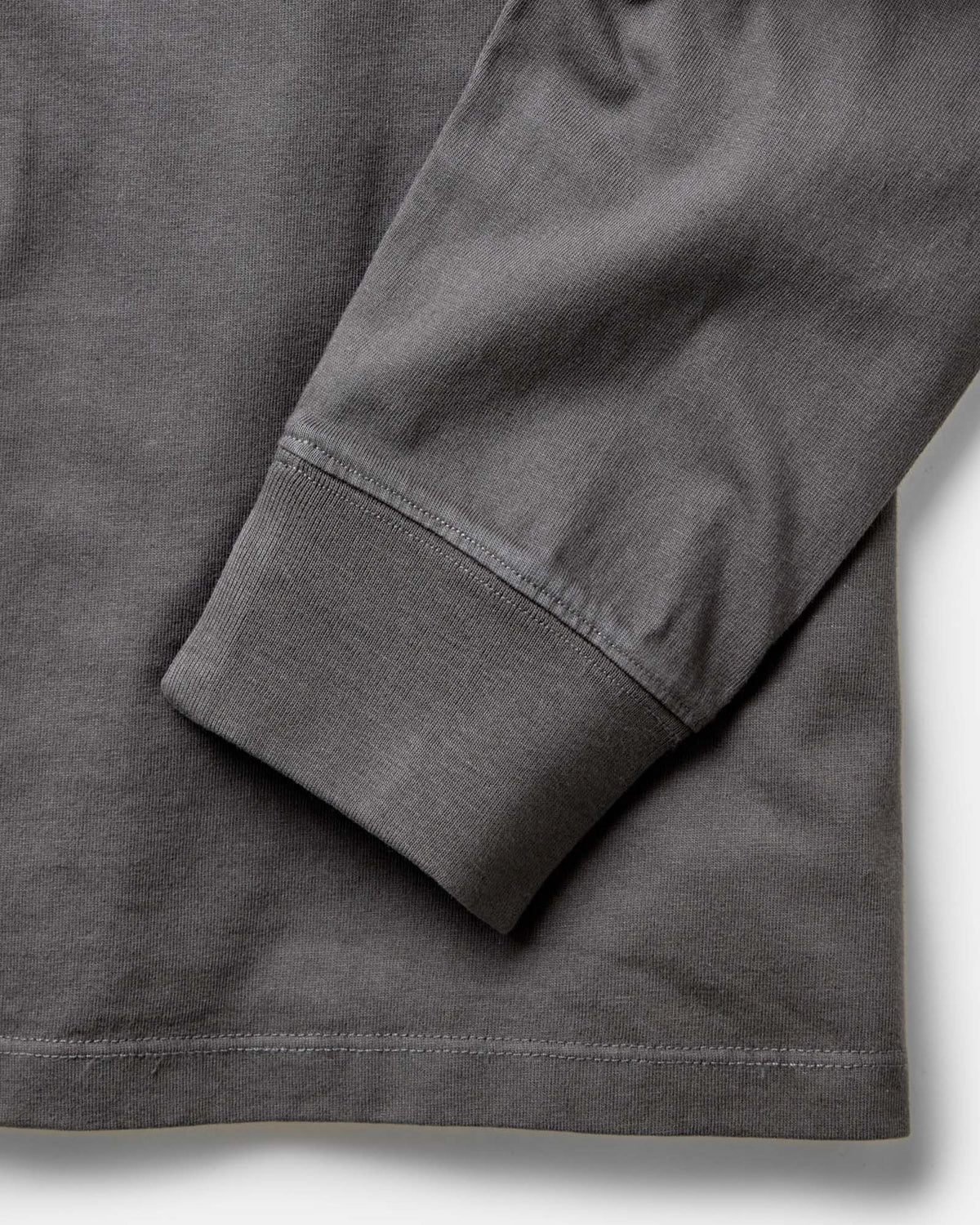 The Organic Cotton Long Sleeve Tee in Faded Black