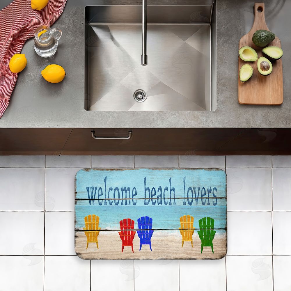 Gail Fraser | Rustic Welcome Beach Lovers Anti-Fatigue Mat