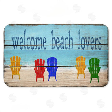Gail Fraser | Rustic Welcome Beach Lovers Anti-Fatigue Mat