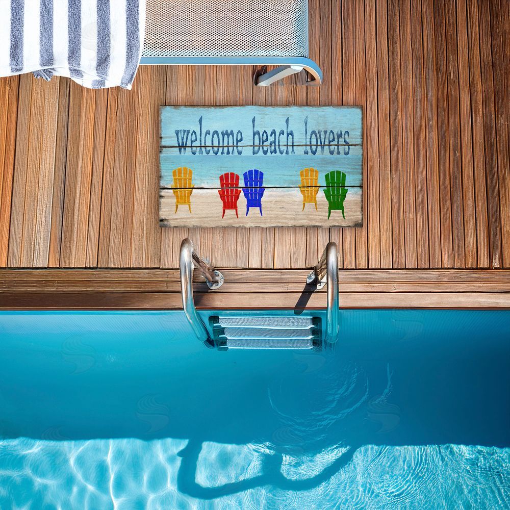 Gail Fraser | Rustic Welcome Beach Lovers Non-Woven Door Mat
