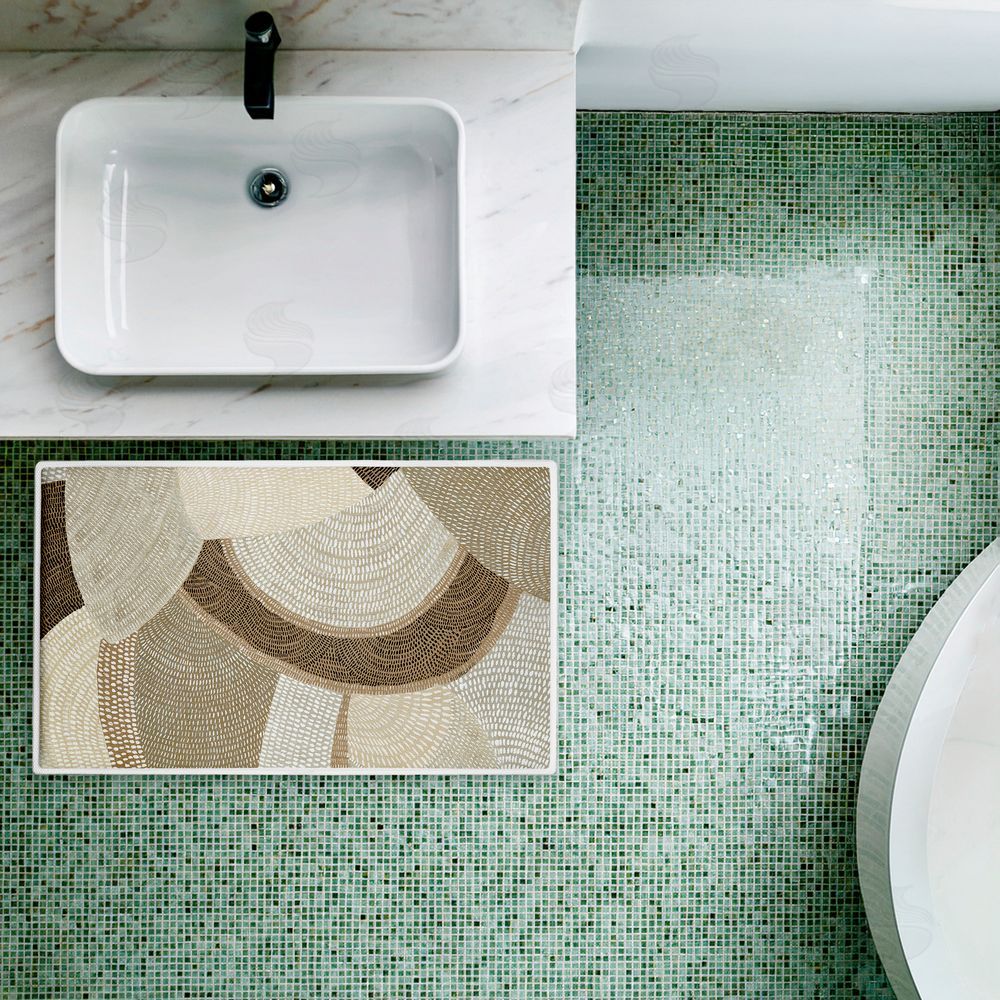 Emma Peal | Mystic Neutral Patterns Plush Bath Mat