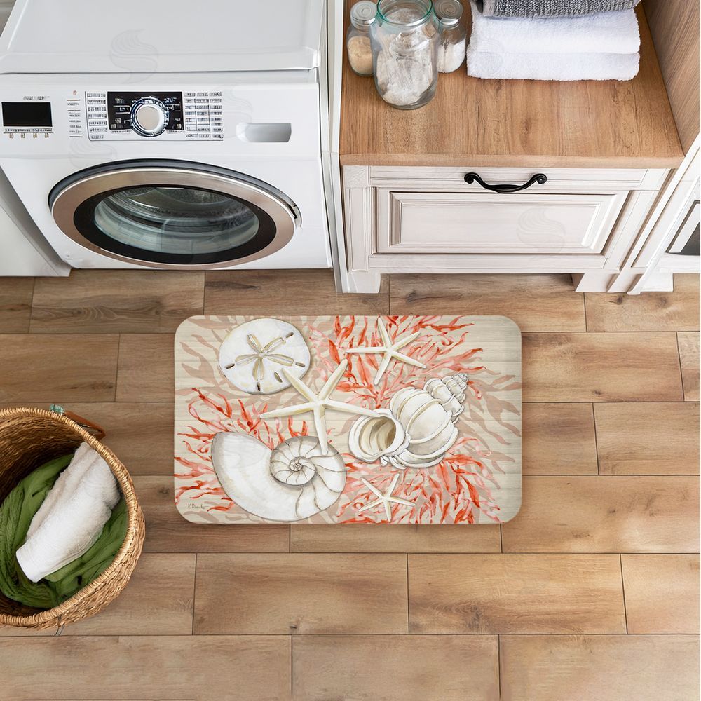 Paul Brent | Coral & White Shells Anti-Fatigue Mat