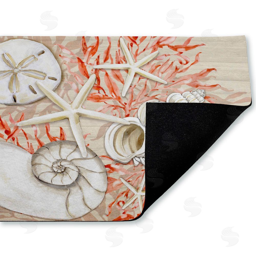 Paul Brent | Coral & White Shells Non-Woven Door Mat