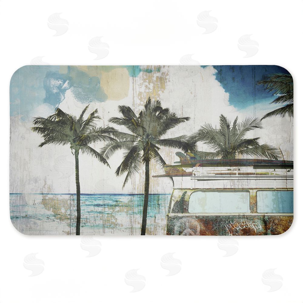 Sasha | Retro Van Summer Beach View Anti-Fatigue Mat