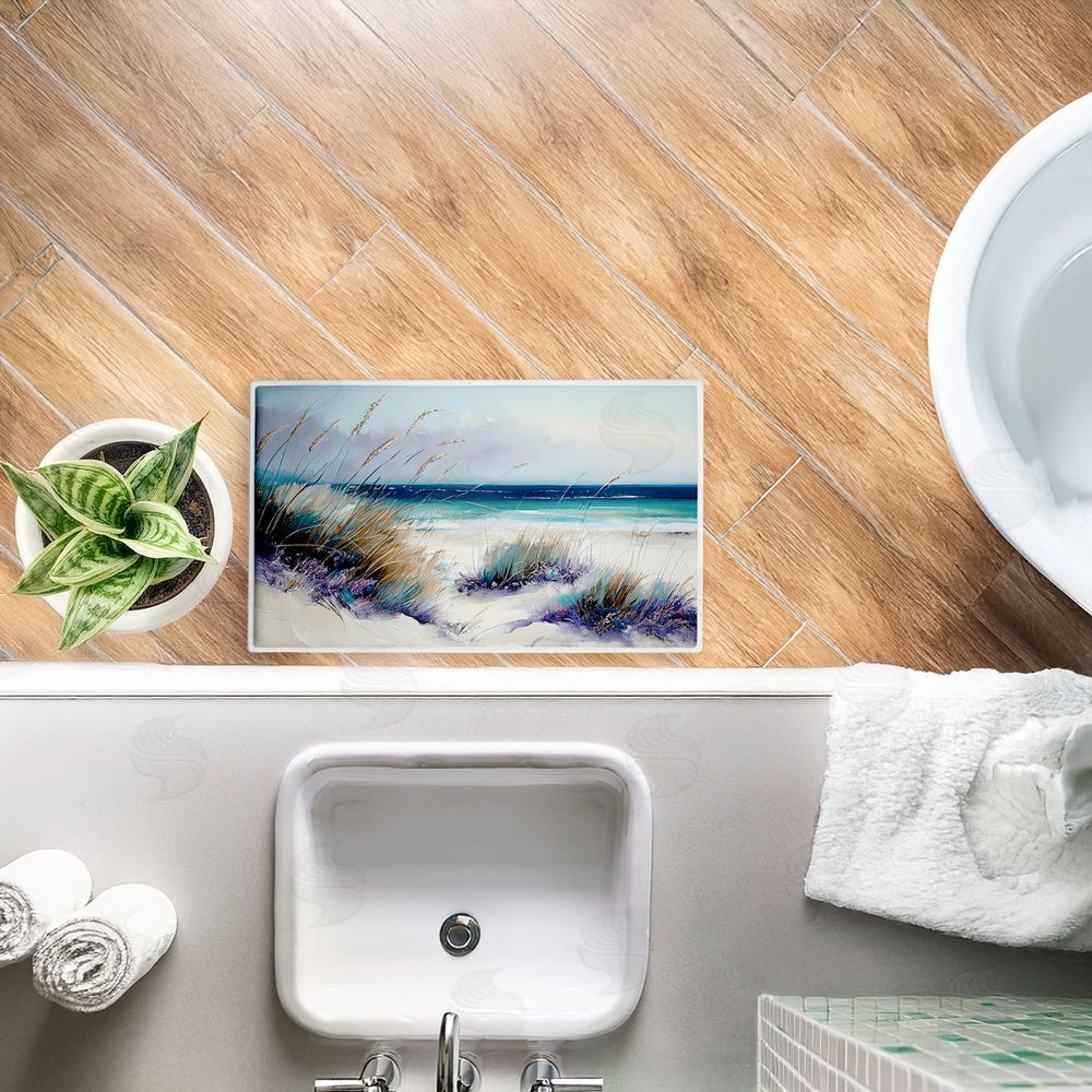 Sasha | Windblown Beach Grasses Plush Bath Mat