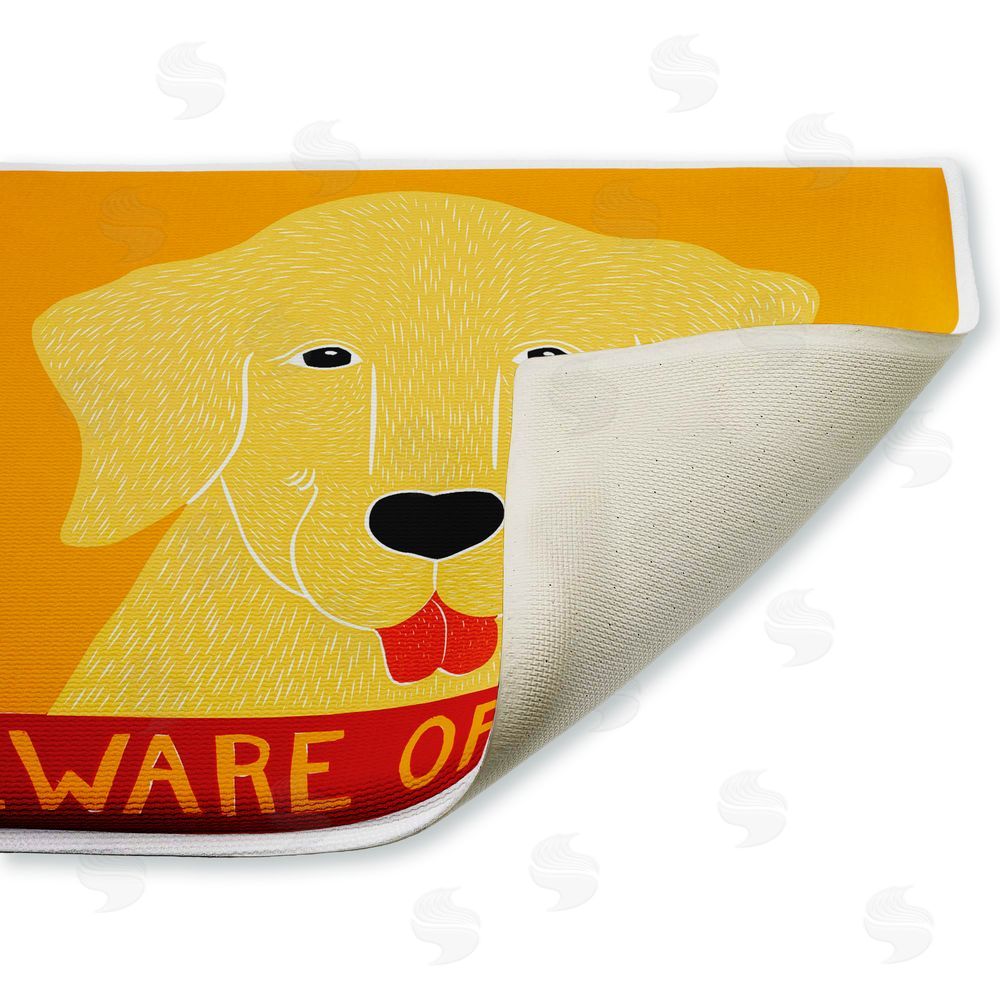 Stephen Huneck | Beware Of Dog Greeting Plush Bath Mat