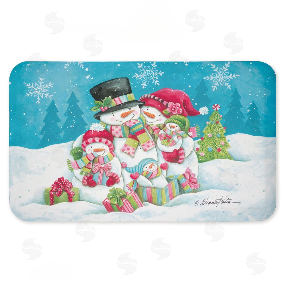 Diane Kater | Vintage Snowman Family Anti-Fatigue Mat