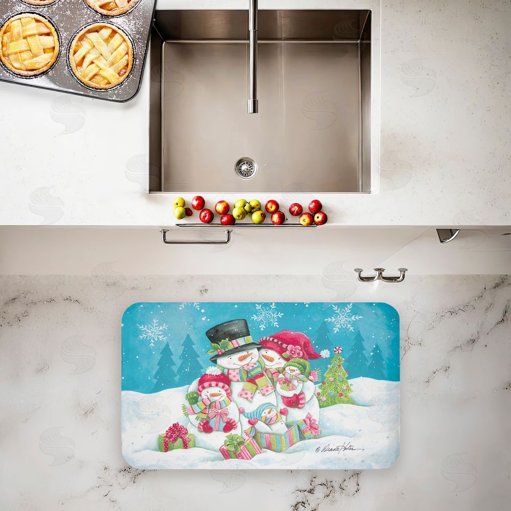 Diane Kater | Vintage Snowman Family Anti-Fatigue Mat