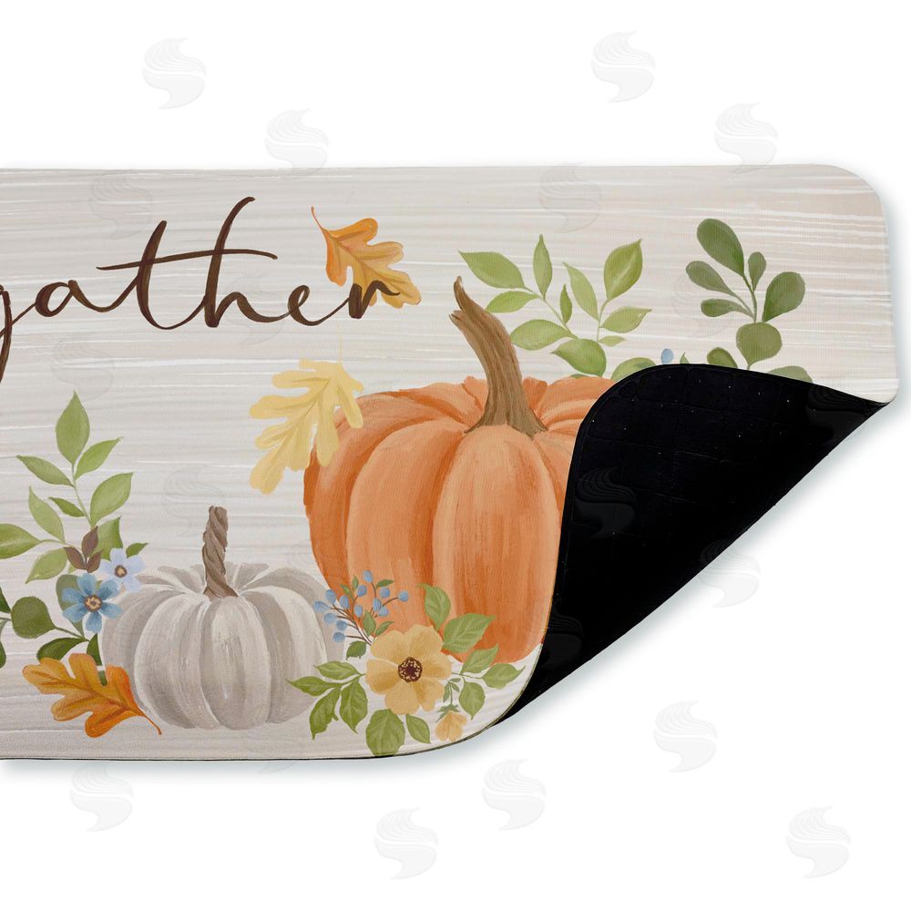 Cat Thurman Designs | Gather Welcome Autumn Pumpkins Anti-Fatigue Mat
