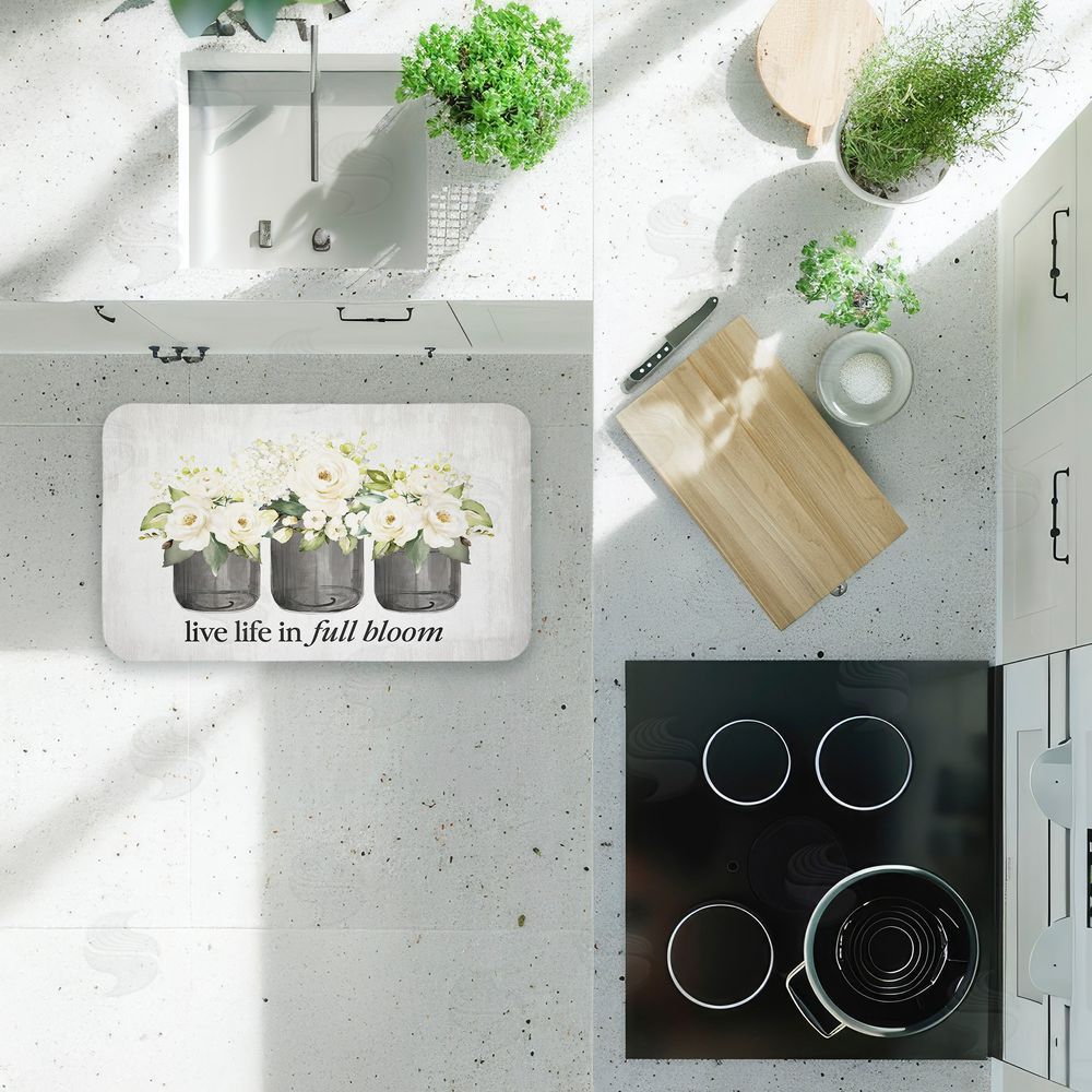 Lettered and Lined | Life In Full Bloom Flowers Anti-Fatigue Mat