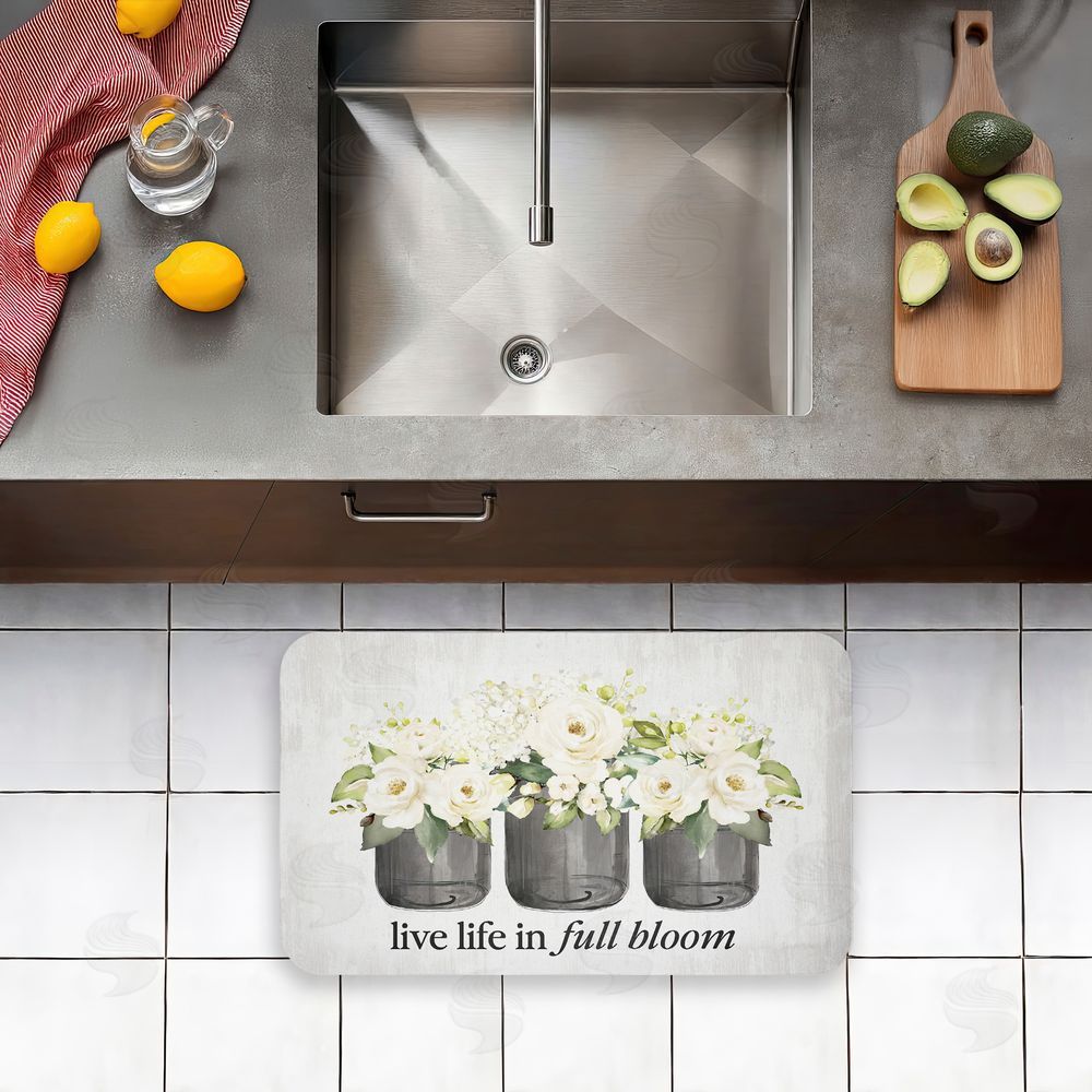 Lettered and Lined | Life In Full Bloom Flowers Anti-Fatigue Mat