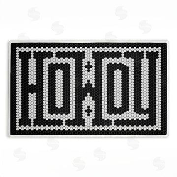 Lettered and Lined | Western Greeting Howdy Black Plush Bath Mat