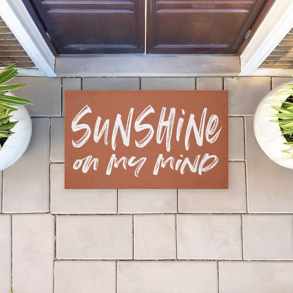Lettered and Lined | Tan Sunshine On My Mind Non-Woven Door Mat