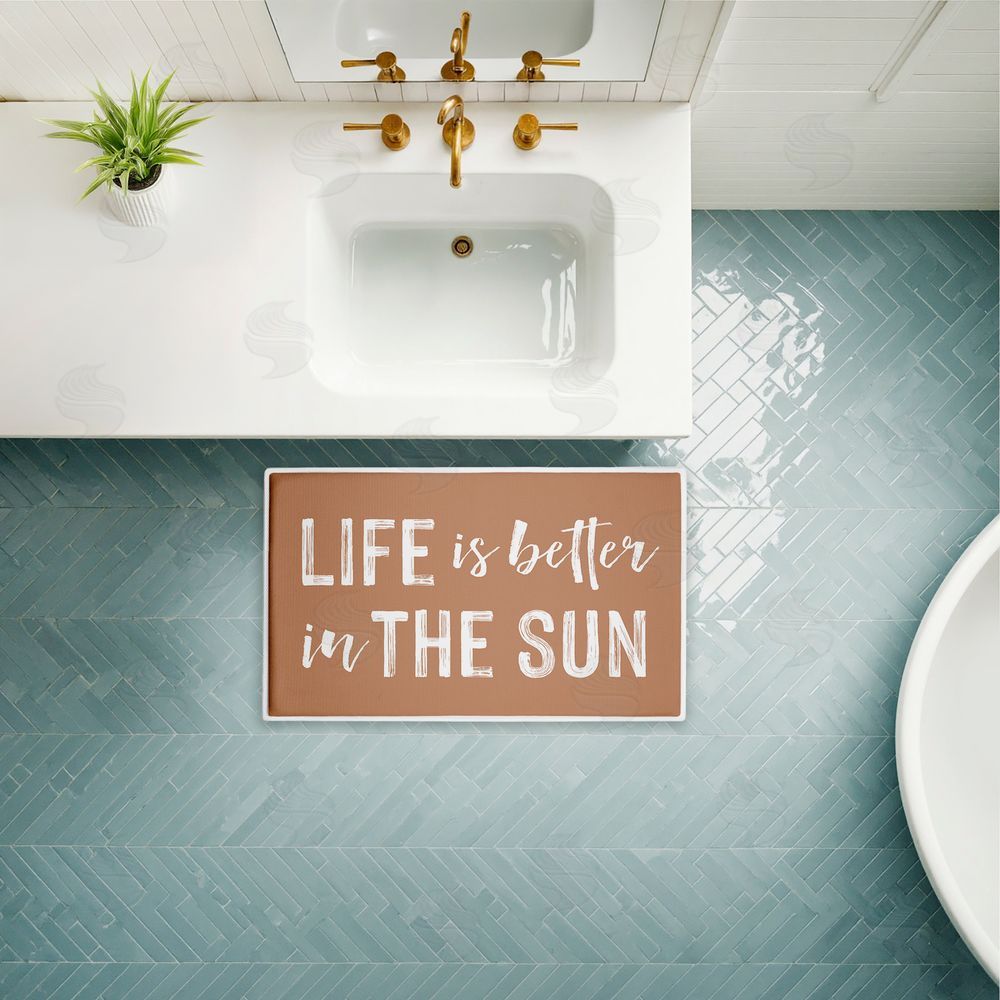 Lettered and Lined | Better In The Sun Plush Bath Mat