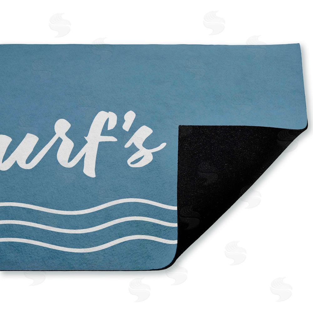 Lettered and Lined | Surf's Up over Blue Non-Woven Door Mat