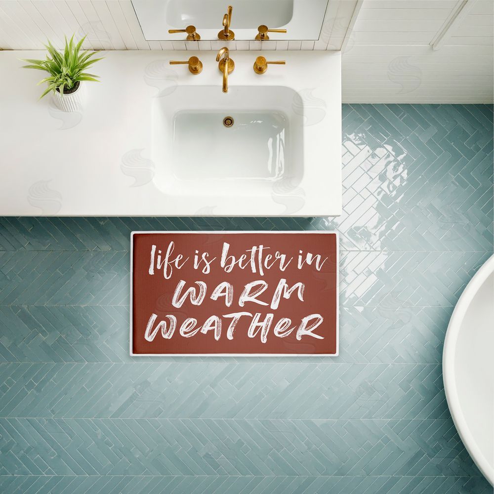 Lettered and Lined | Better In Warm Weather Plush Bath Mat