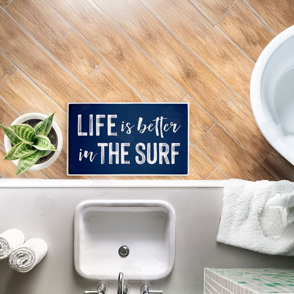 Lettered and Lined | Better In The Surf Sentiment Plush Bath Mat