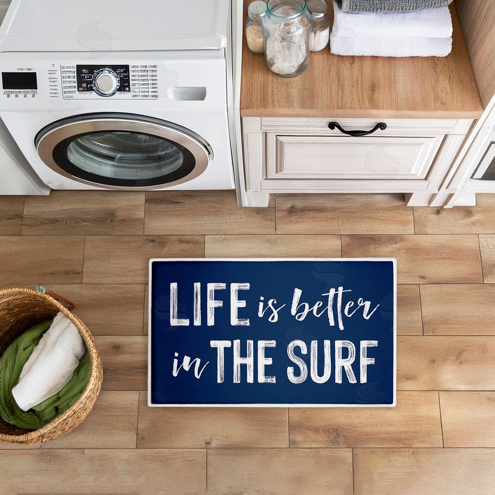 Lettered and Lined | Better In The Surf Sentiment Plush Bath Mat