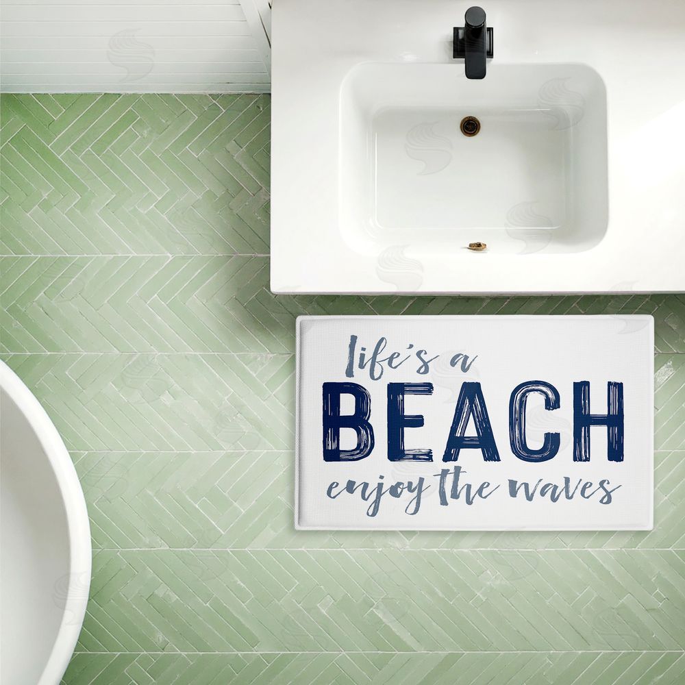 Lettered and Lined | Life's A Beach Enjoy Plush Bath Mat